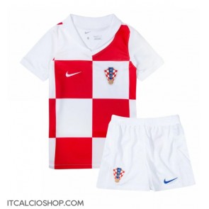 Croazia Prima Maglia Bambino Europei 2024 Manica Corta (+ Pantaloni corti)